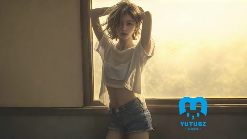 人像-光影-夏日-玉兔4K壁纸！