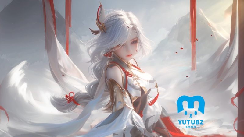 仙气飘逸-古风服饰-玉兔4K壁纸！