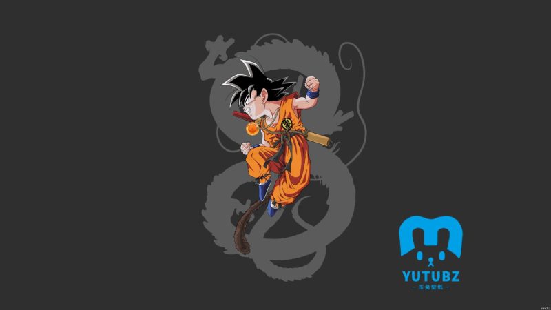 七龙珠-极简主义-龙-玉兔4K壁纸！