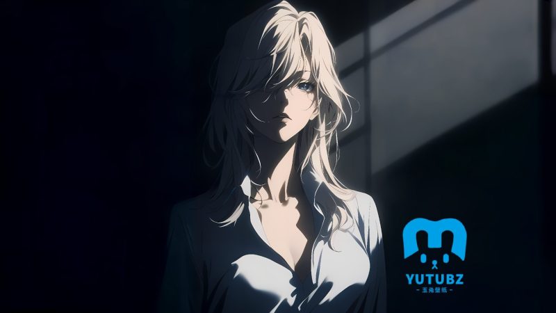 光影美女-名侦探柯南-玉兔4K壁纸！