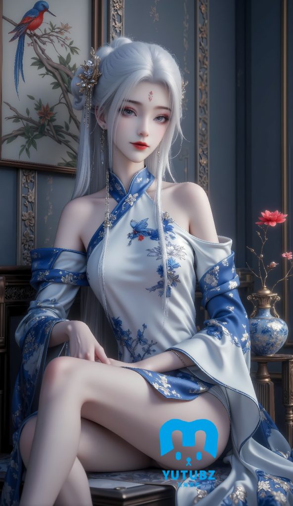 小白-青花瓷【15S-21H】-玉兔4K壁纸！