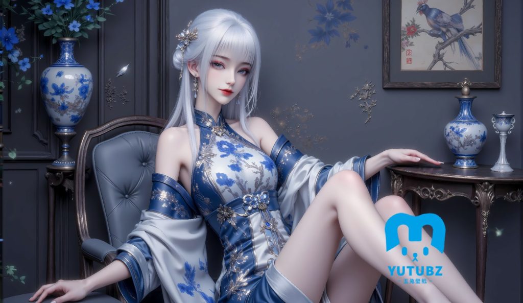 图片[4]-小白-青花瓷【15S-21H】-玉兔4K壁纸！