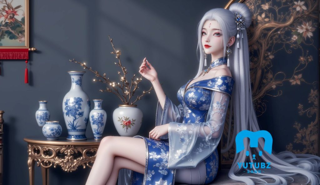 图片[6]-小白-青花瓷【15S-21H】-玉兔4K壁纸！