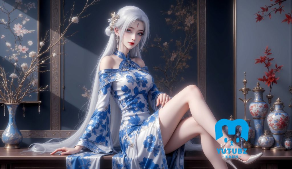 图片[3]-小白-青花瓷【15S-21H】-玉兔4K壁纸！